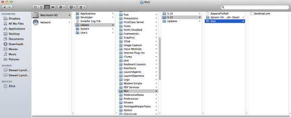 Create a 'Mail' directory (Macintosh)